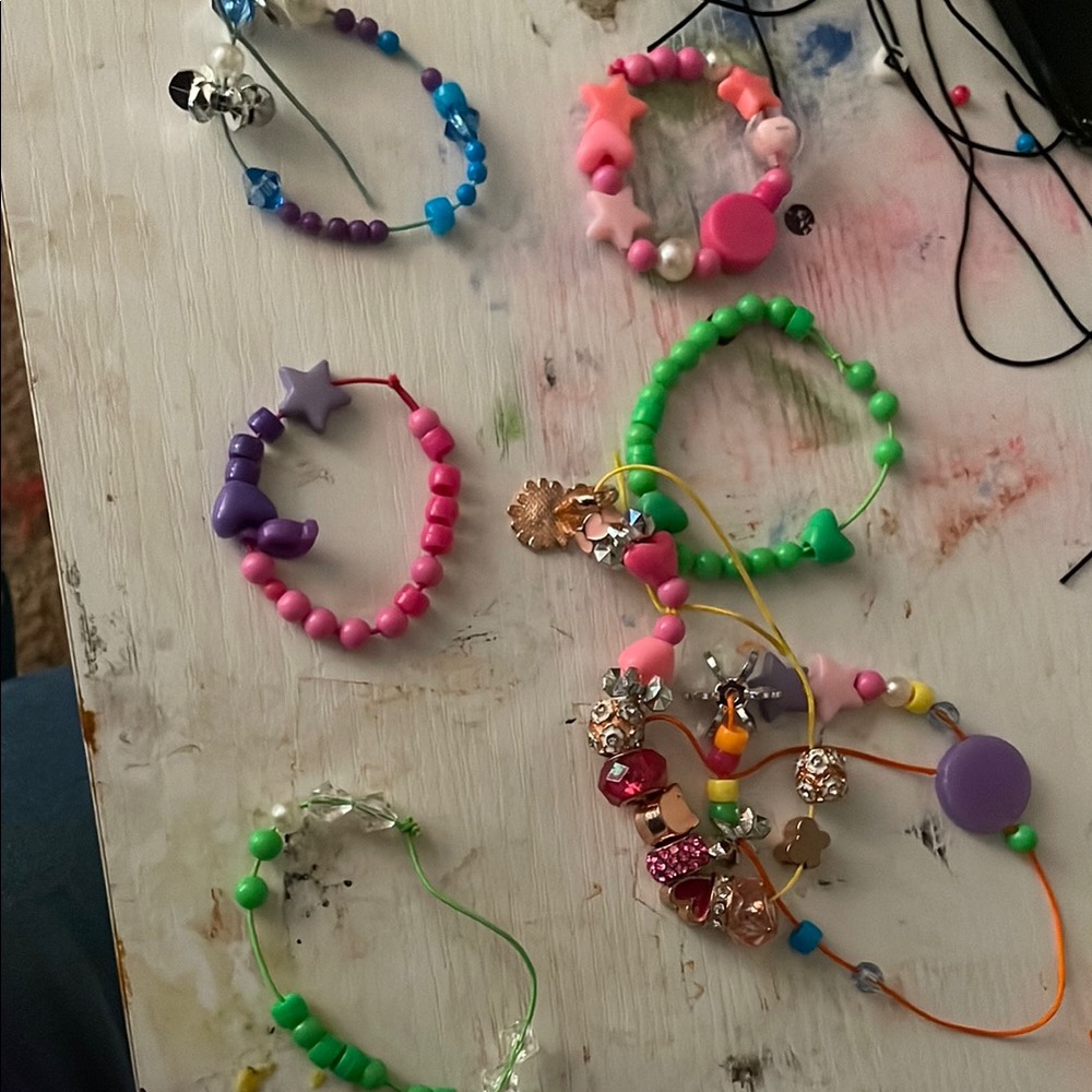 Colorful Kids Beaded Bracelets Set